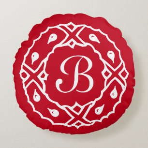 Kerstkrans Vakantiedecoratie ronde kussen