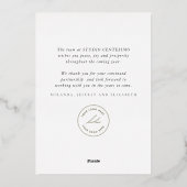 Kerstkrans van Corporate Happy Holidays Goud Folie Feestdagenkaart (Achterkant)