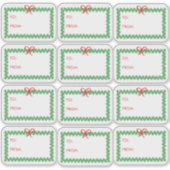 Kerstkrans 'Van en voor' stickerlabels Sticker (Voorkant)