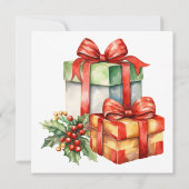 Kerstkrans verjaardagsfeestje kaart (Achterkant)