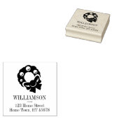 Kerstkrans Vierkant Retouradres Rubberstempel (Gestempeld)