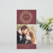 KERSTKRANS | VREUGDE | STIJLVOLE FEestKAART Feestdagenkaart (Staand voorkant)