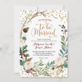 Kerstkrans Winter Vakantie Trouwen Kaart (Voorkant)