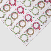 Kerstkransen Vakantie Groet Tissuepapier (Detail)