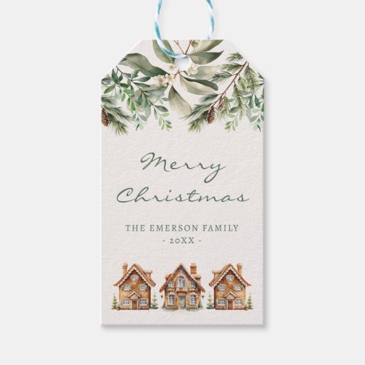 Kerstkransfeestdag Cadeaulabel (Voorkant)