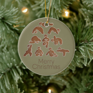 Kerstkransornament van gemberkoek keramisch ornament