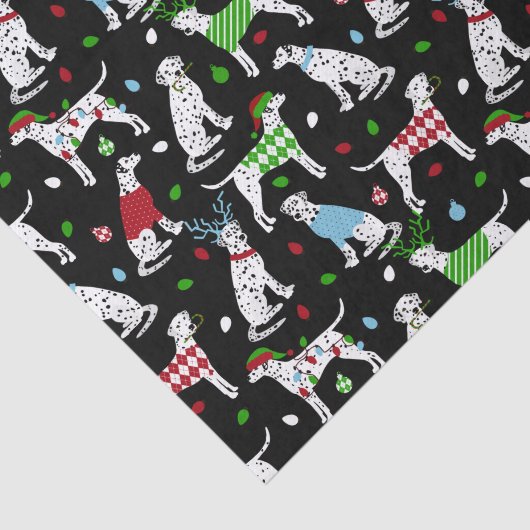 kerstkrant Dalmatian Tissue Paper Tissuepapier (Detail)