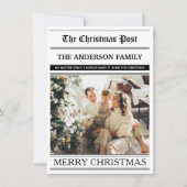 Kerstkrant Foto Wat een jaar Feestdagenkaart (Voorkant)