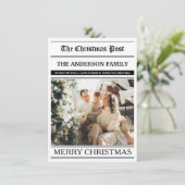 Kerstkrant Foto Wat een jaar Feestdagenkaart (Staand voorkant)