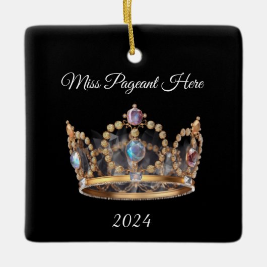 Kerstkroonornament Keramisch Ornament (Voorkant)