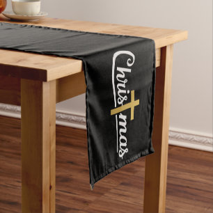 Kerstkruis Familie Matching Jezus Gift Idee Korte Tafelloper