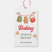 Kerstkrullen Bakken met Kerstgeest Cadeaulabel (Voorkant)