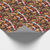 kerstkuikens cadeaupapier (Hoek)