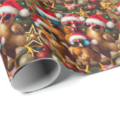 kerstkuikens cadeaupapier (Rol Hoek)