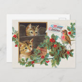  kerstkunst feestdagenkaart (Voorkant / Achterkant)