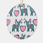 kerstkunst keramisch ornament (Links)