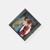 Kerstkunst van 1930 voor dames servet (Hoek)