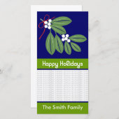 Kerstkus fotokaarten feestdagenkaart (Voorkant / Achterkant)