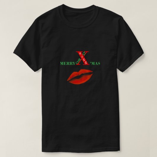 Kerstkuslippen T-shirt (Design voorkant)