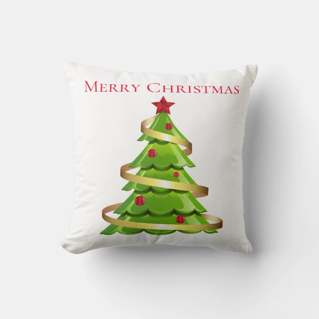 Kerstkussen - Kerstboom Kussen (Voorkant)
