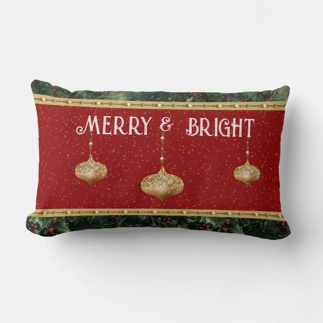 Kerstkussen Merry & Bright Kussen (Voorkant)