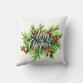 Kerstkussen met hulst kussen (Achterkant)