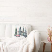 Kerstkussen met illustratie van Kerstman