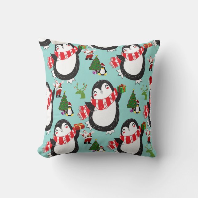 Kerstkussen, Pinguïn Kussen (Voorkant)