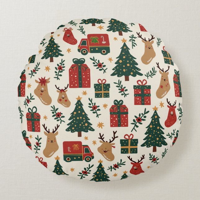 kerstkussen rond kussen (Voorkant)