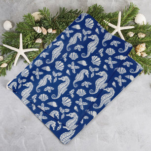 Kerstkust Zeepaardglitter Navy Blue Tissuepapier