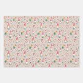 kerstkutnoma's in liefde inpakpapier vel (Voorkant 2)