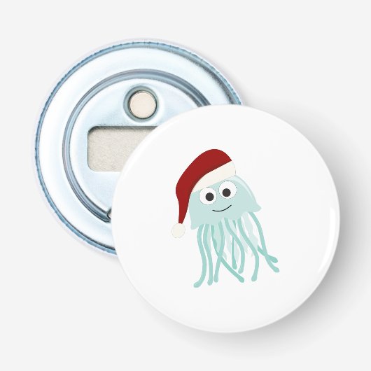 Kerstkwal Button Flesopener (Voorkant)