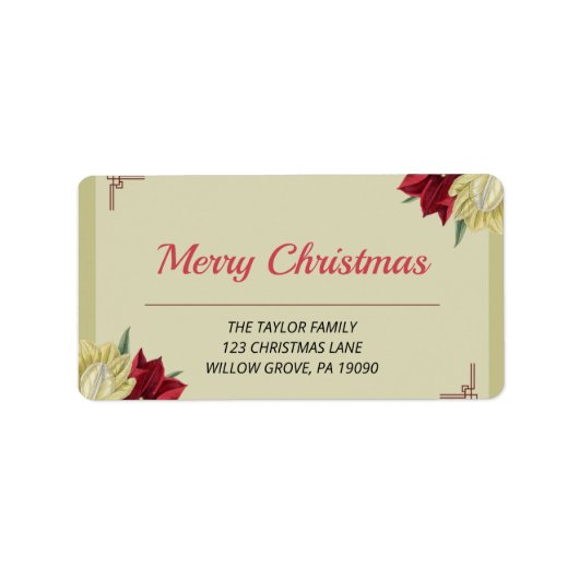 kerstlabel etiket (Voorkant)