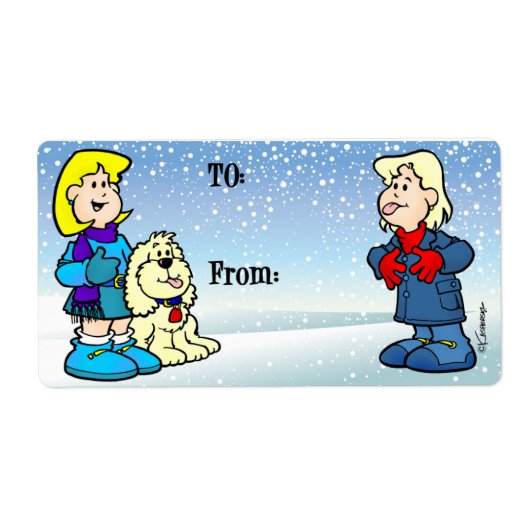 kerstlabel etiket (Voorkant)