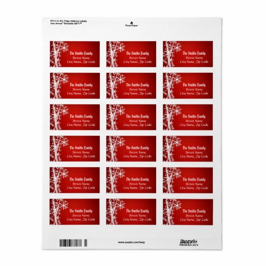 kerstlabel etiket (Full Sheet)