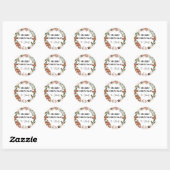 Kerstlabel in eenvoudige Noordse stijl Ronde Sticker (Vel)