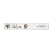 Kerstlabel met vredige natuur die rondom kan worde