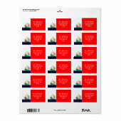 Kerstlabel met zeilthema etiket (Full Sheet)