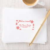 kerstlabel rood Snowflake Etiket (Insitu)