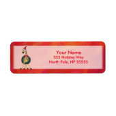 kerstlabel voor feestelijke Giraffe Etiket (Voorkant)