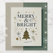 Kerstlabels gevuld met vreugde en heldere hoop wijn etiket (Enkel label)