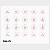 Kerstlabels, Kerst stickers, cadeau Ronde Sticker (Vel)
