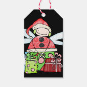 kerstLabels Santa Black Cadeaulabel (Voorkant)