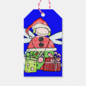 kerstLabels Santa Blue Cadeaulabel (Voorkant)