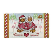 kerstlabels voor ontbijtkoek etiket (Voorkant)