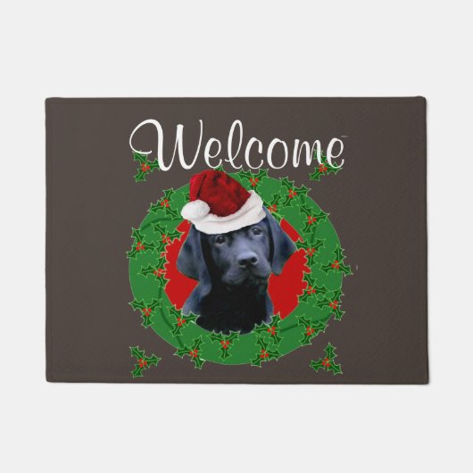 kerstlabrador Dog Deurmat (Voorkant)
