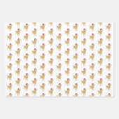 Kerstlabrador gele hond in Santa Hat Inpakpapier Vel (Voorkant)