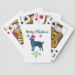 kerstlabrador pokerkaarten