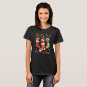 kerstlabrador Sock Xmas rendierSanta ELF T-shirt (Voorkant volledig)