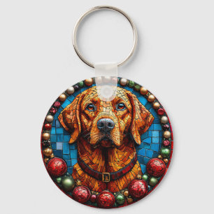 Kerstlabradorhond Sleutelhanger
